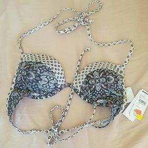 Tilly's Push up "Full Tilt" floral bikini top